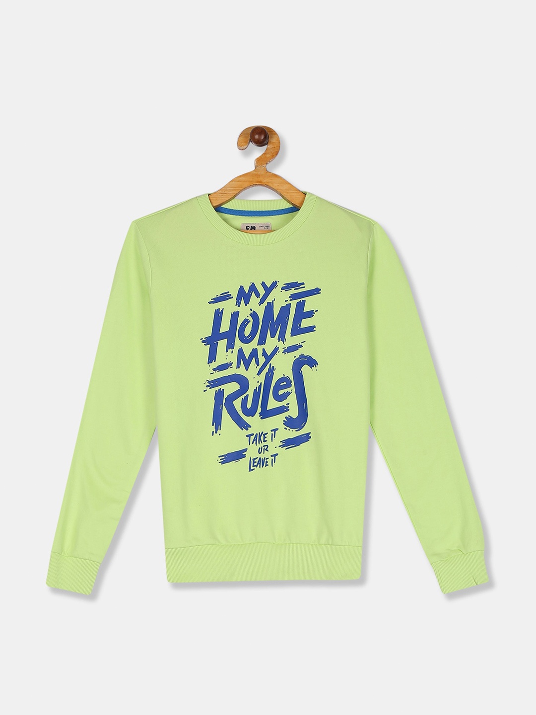 

Flying Machine Boys Green Printed Sweatshirt