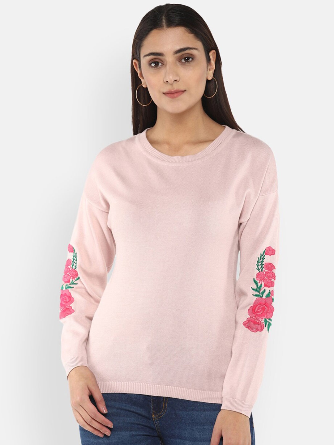 

LAMOURE BY RED CHIEF Women Pink Floral Pullover