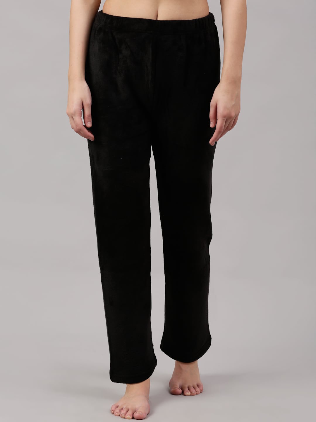

NEUDIS Women Black Solid Lounge Pants