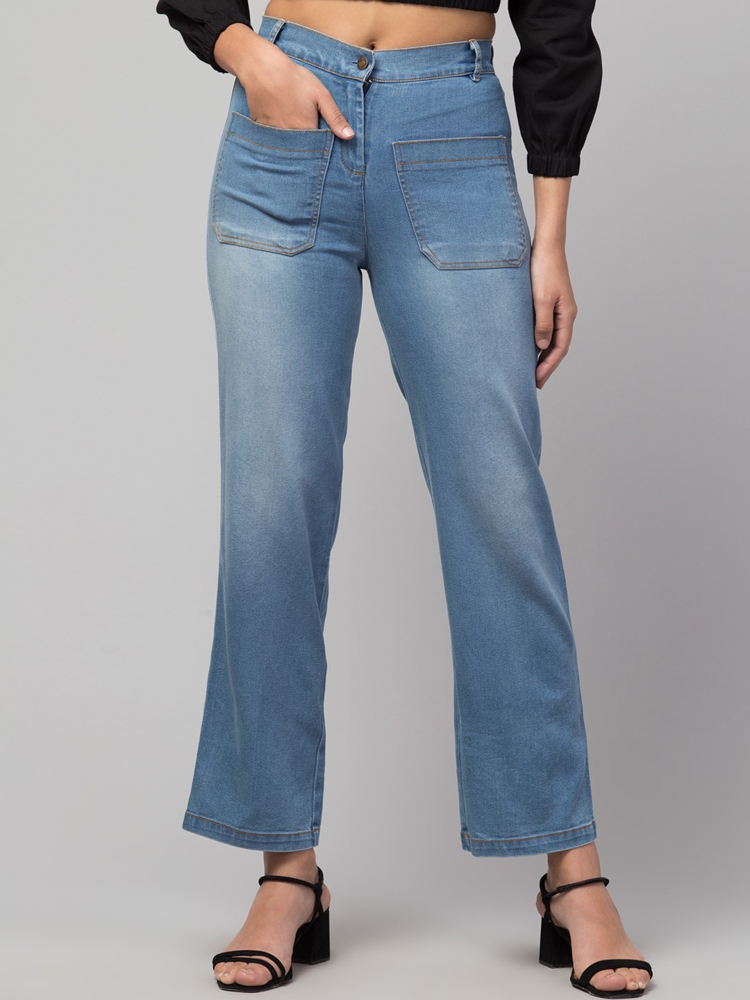

Orchid Blues Women Blue High-Rise Light Fade Jeans