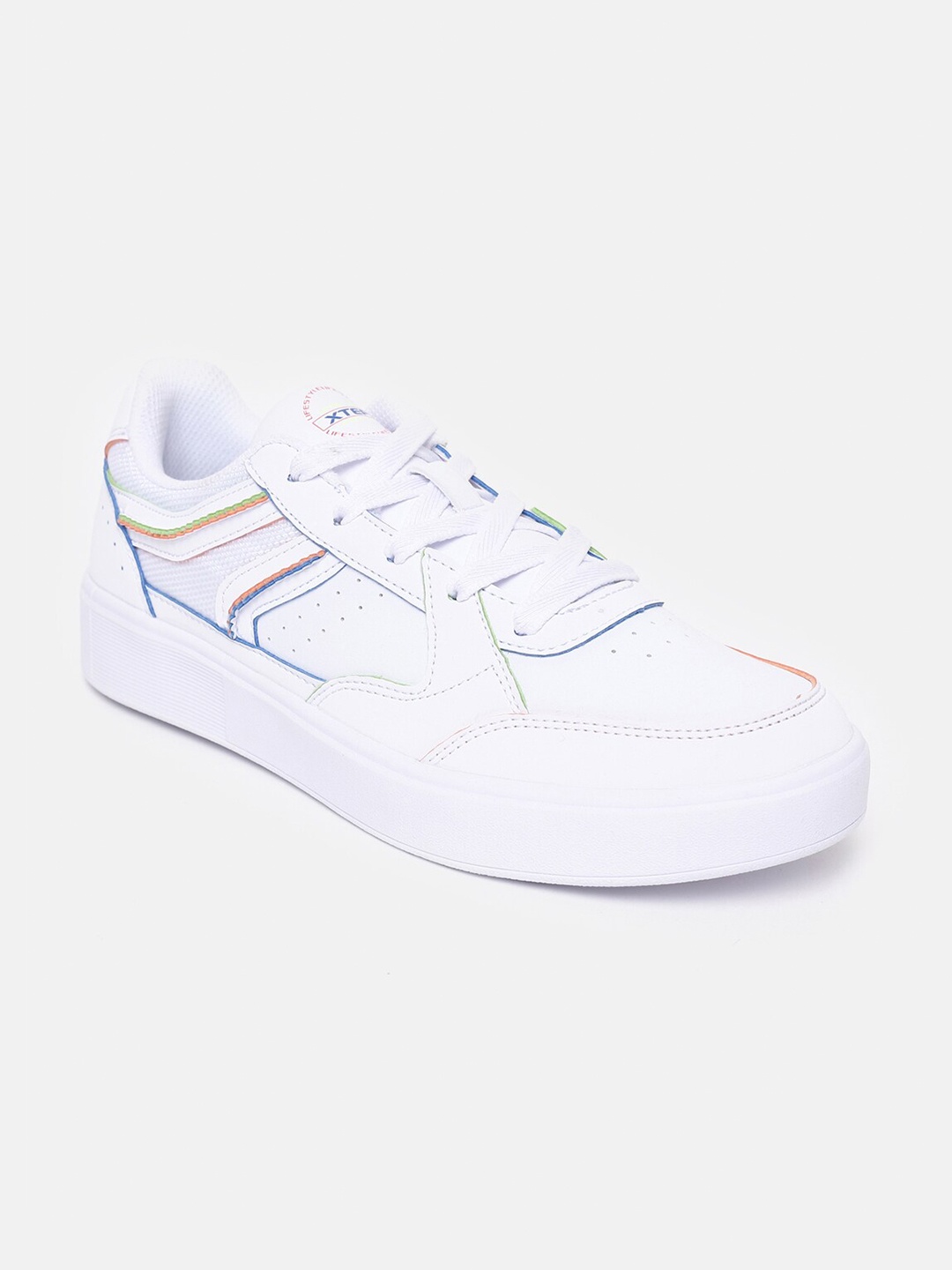

Xtep Women White Skateboarding Macaron Non-Marking Shoes