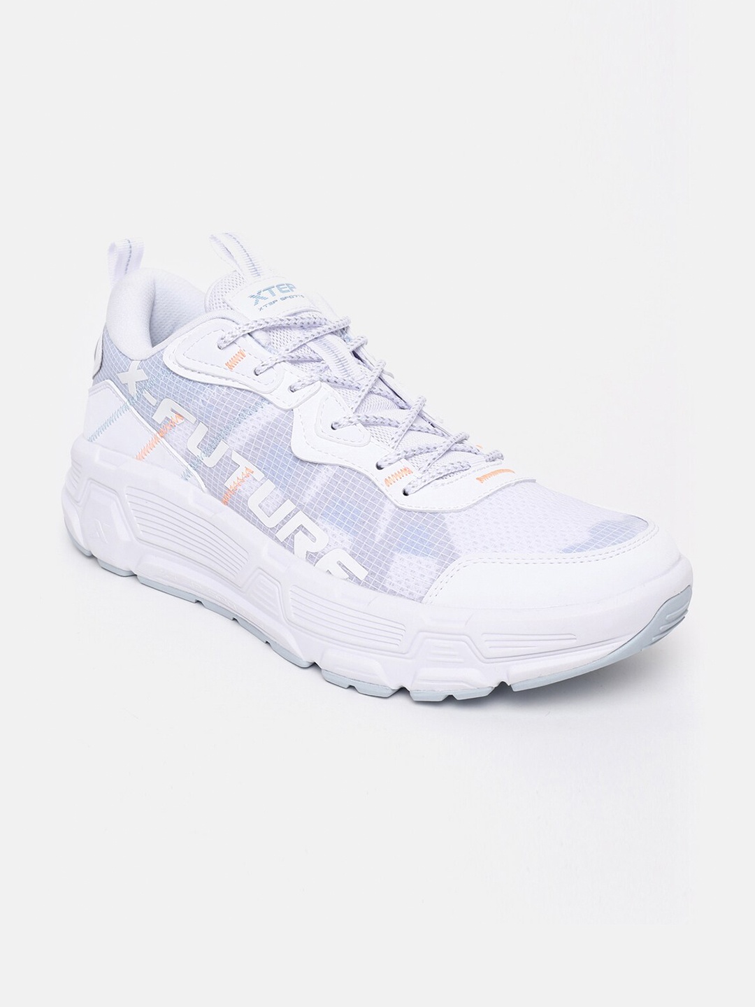 

Xtep Men White & Blue Textile Training or Gym Non-Marking X-Future Shoes