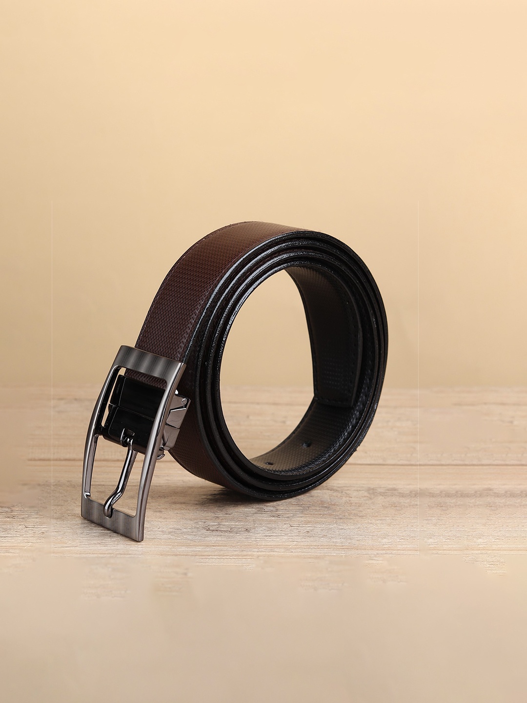 

Kastner Men Black Textured Formal Belt