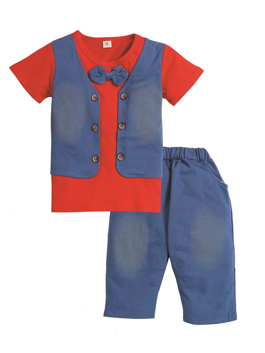 

Hopscotch Boys Red & Blue T-shirt with Pyjamas