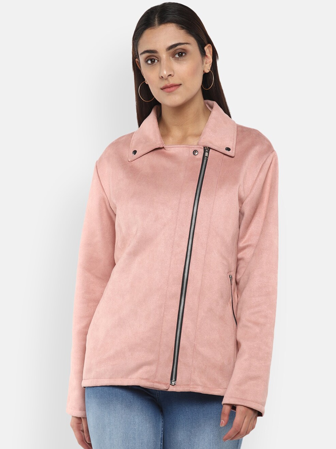 

LAMOURE BY RED CHIEF Women Pink Solid Longline Tailored Jacket