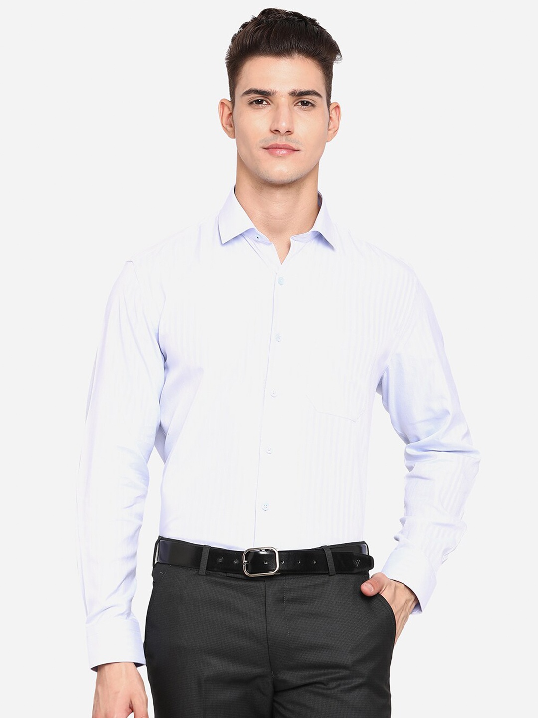 

JADE BLUE Men Blue Solid Formal Shirt