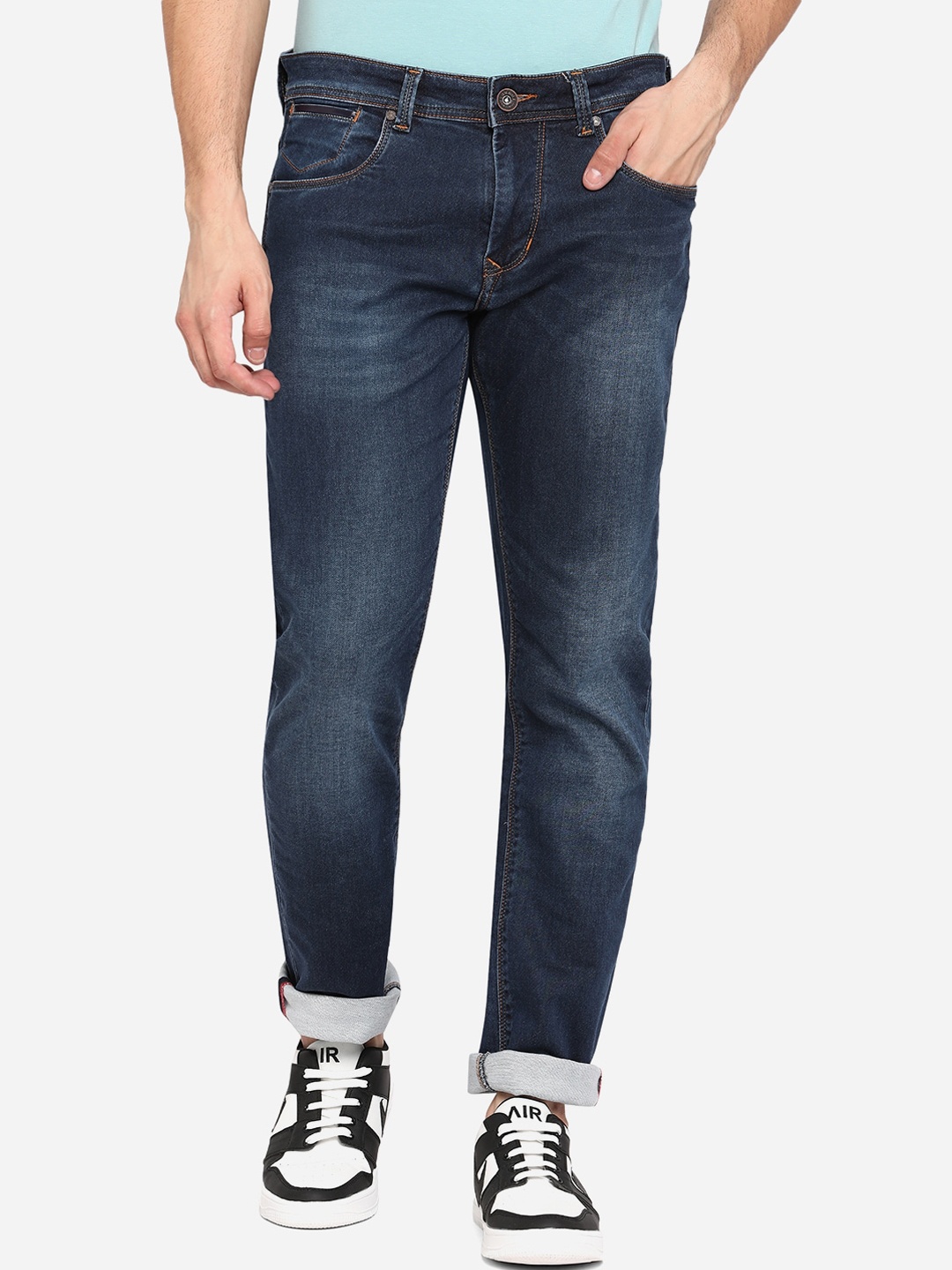 

JADE BLUE Men Blue Slim Fit Heavy Fade Stretchable Jeans