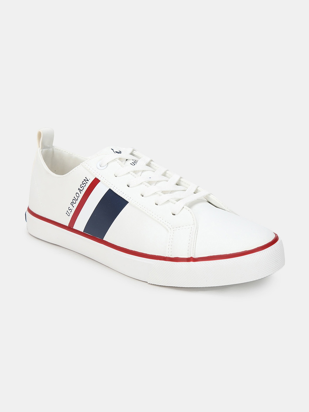 

U S Polo Assn Men White PU Sneakers