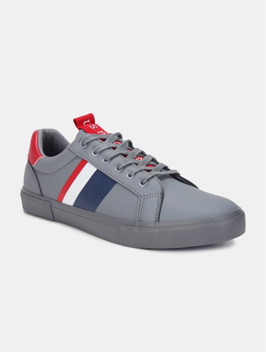

U S Polo Assn Men Grey PU Sneakers