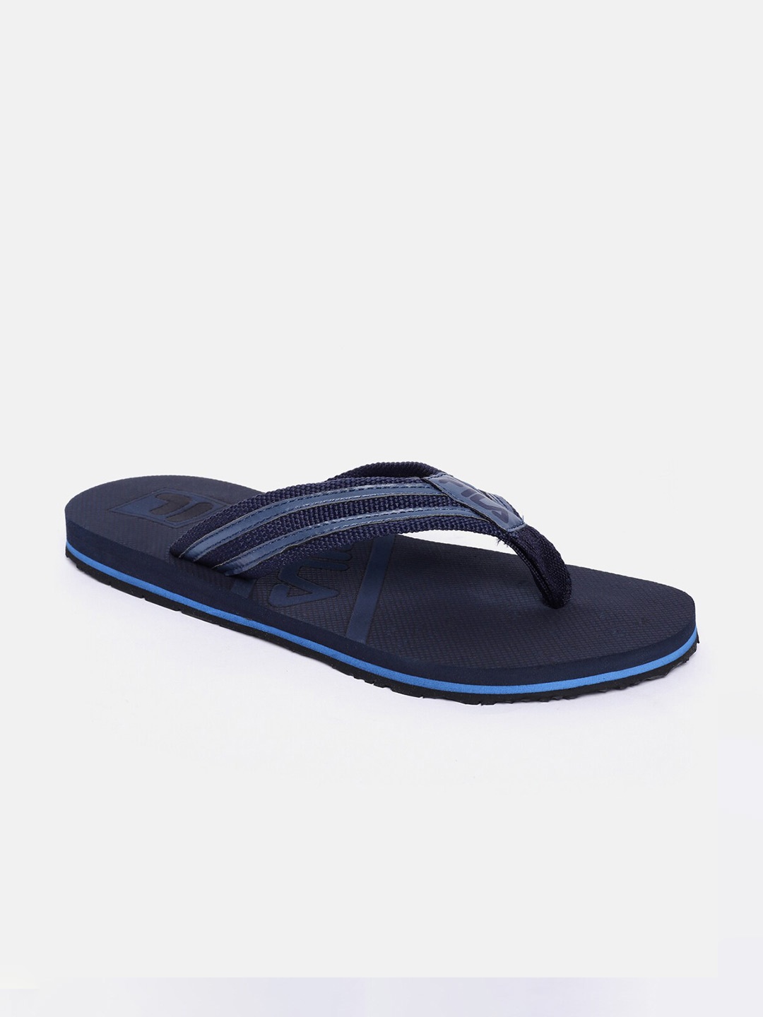 

FILA Men Blue & Black Rubber Thong Flip-Flops