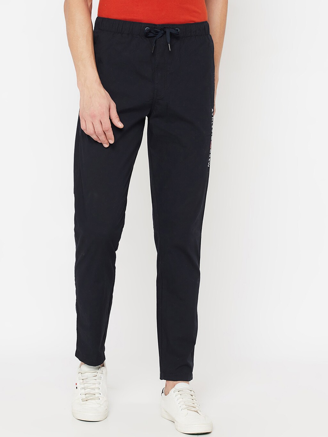 

Octave Men Navy Blue Solid Cotton Track Pants