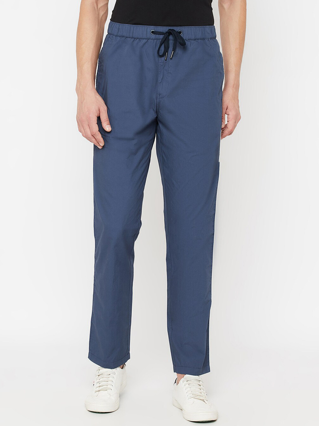 

Octave Men Blue Solid Cotton Track Pants