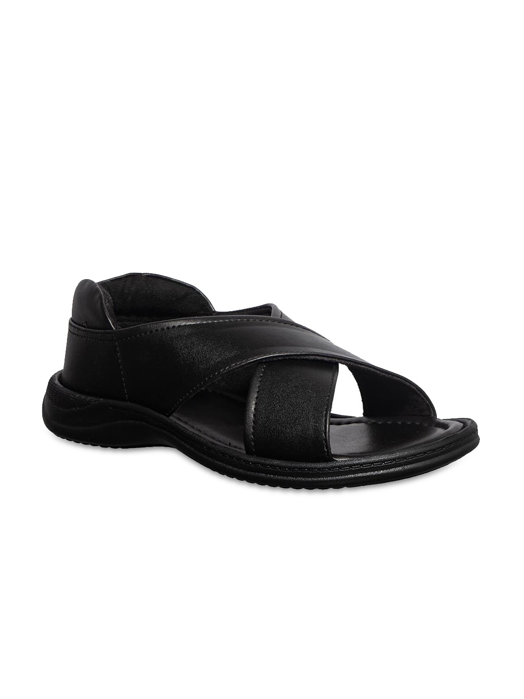 

Khadims Men Black Comfort Sandals