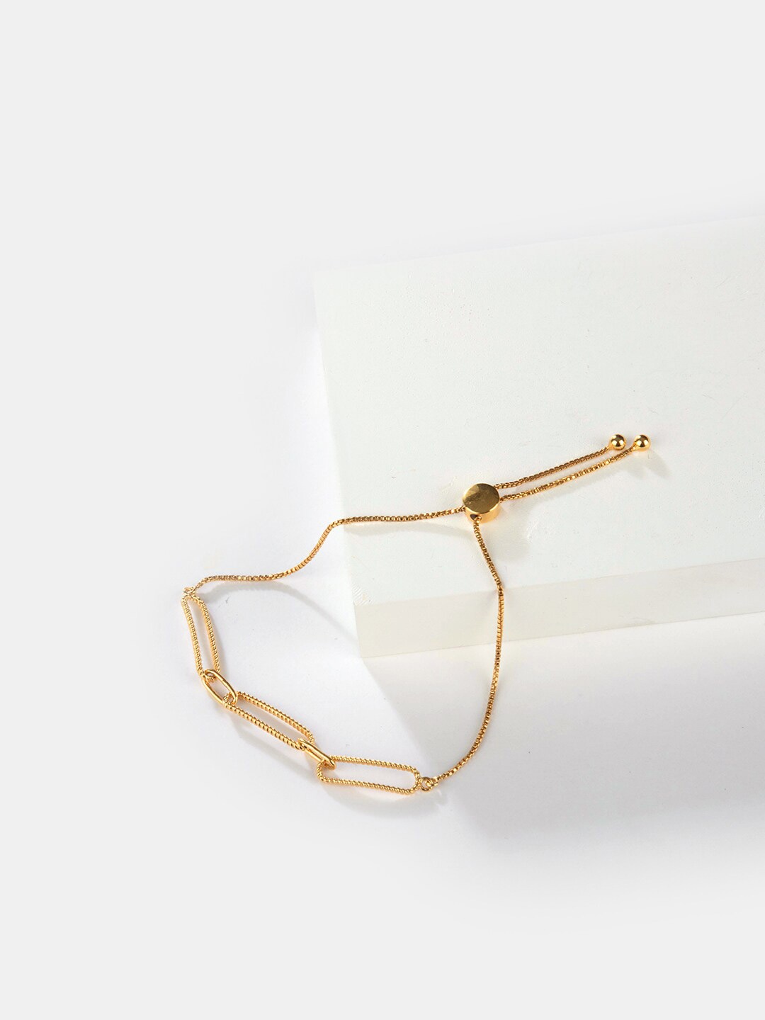 

SHAYA Women Gold-Toned Silver Wraparound Bracelet