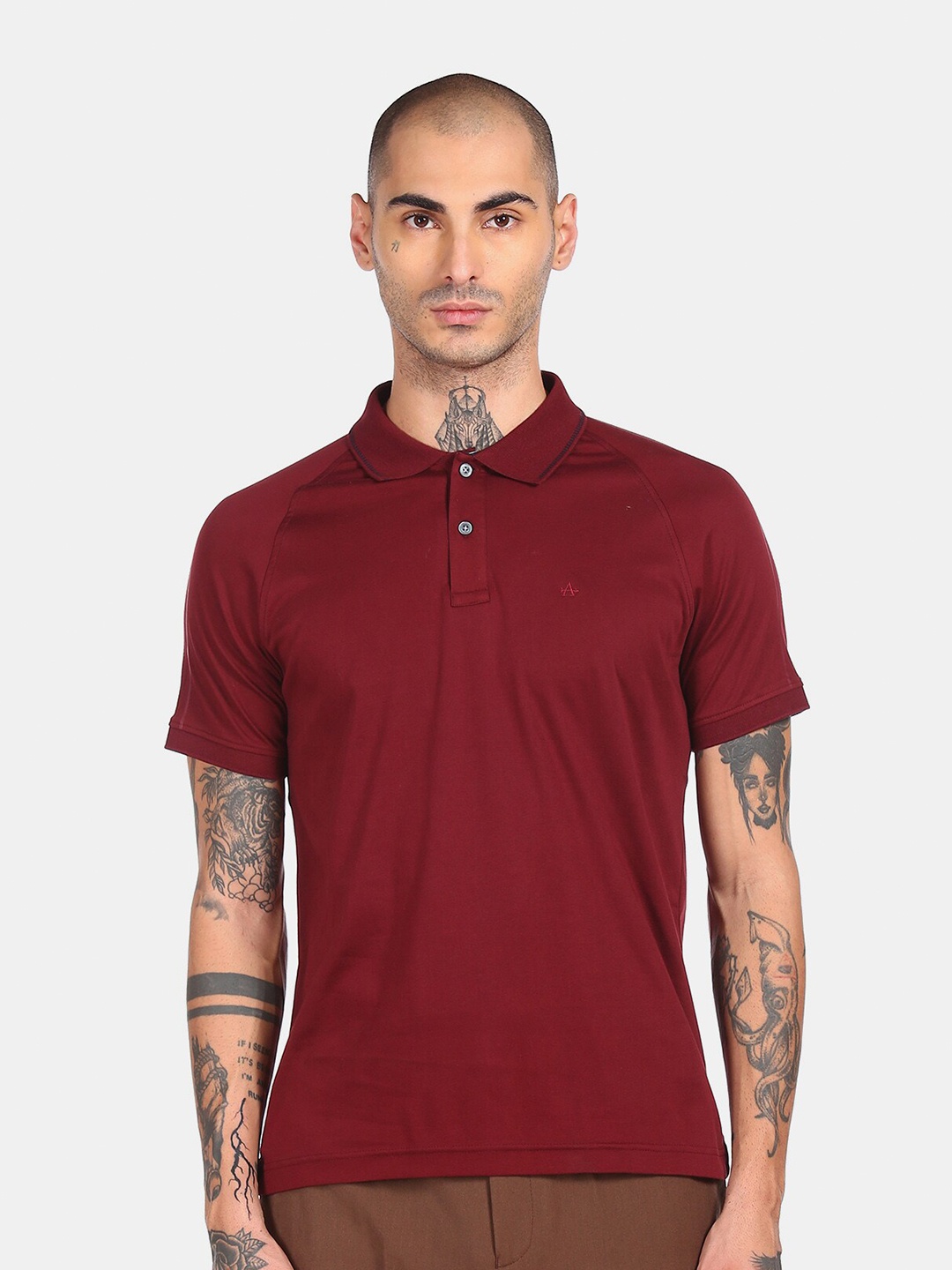 

Arrow Sport Men Red Polo Collar T-shirt