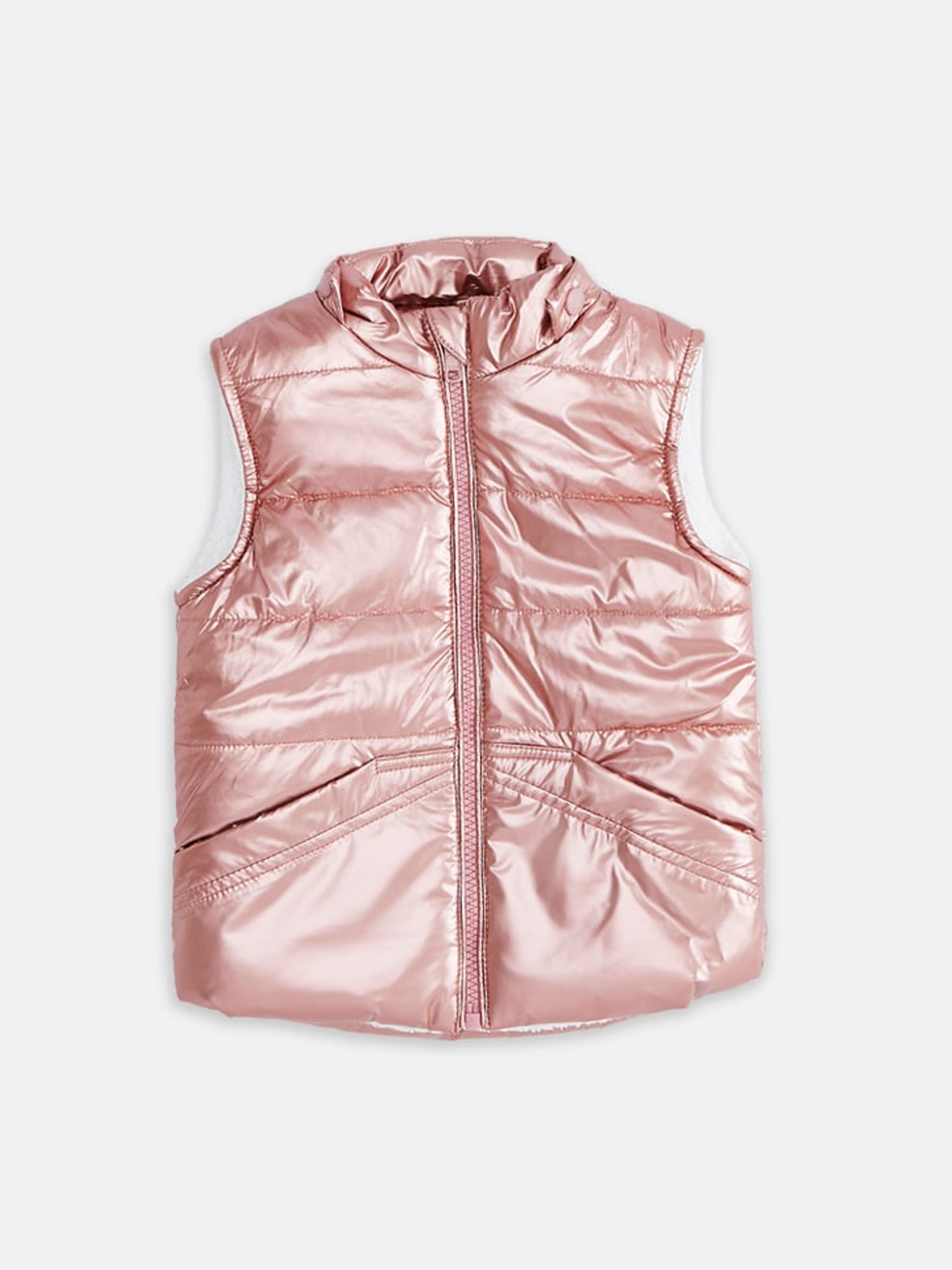 

Pantaloons Baby Girls Pink Puffer Jacket