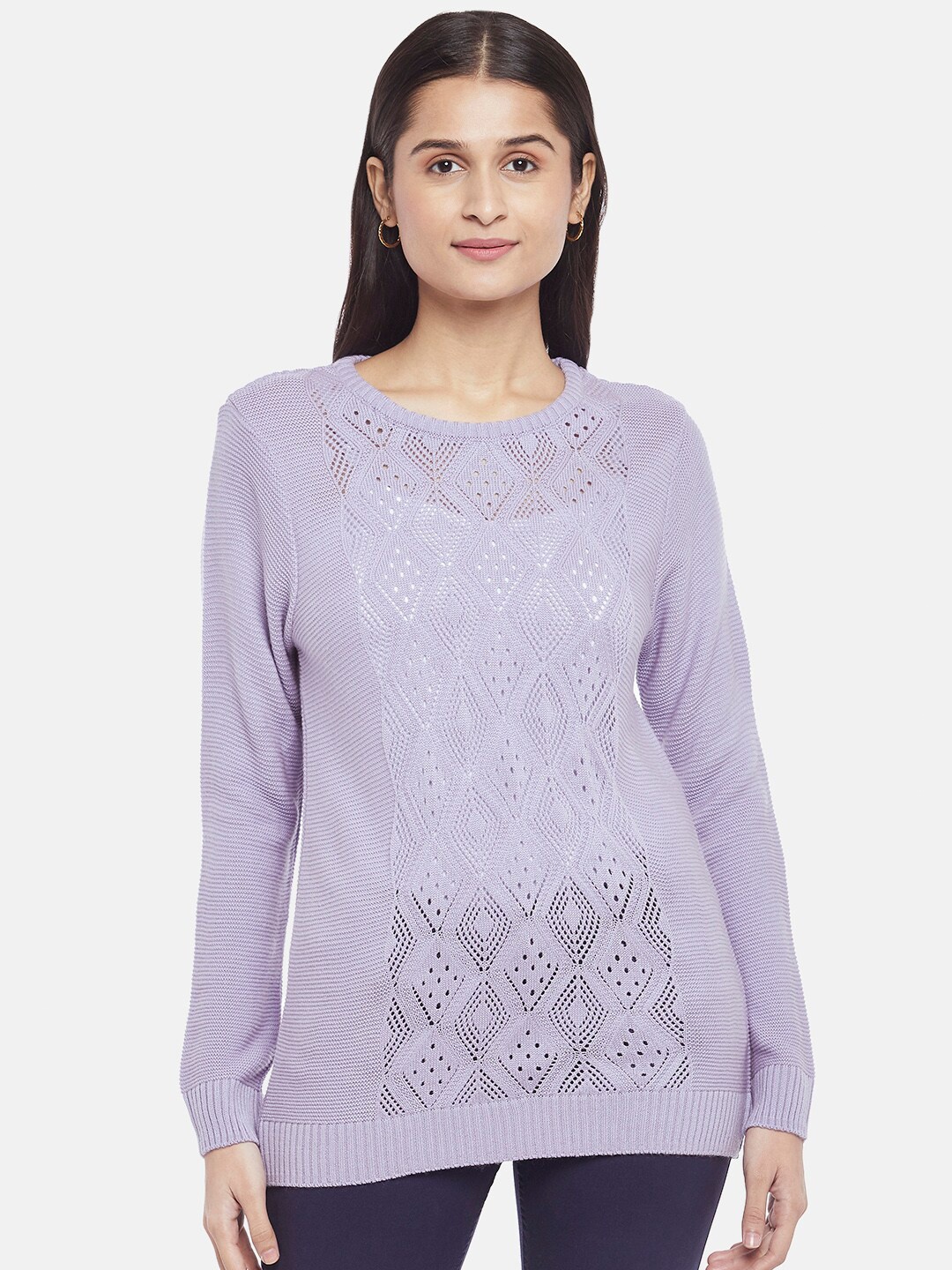 

Honey by Pantaloons Women Purple Acrylic Pullover