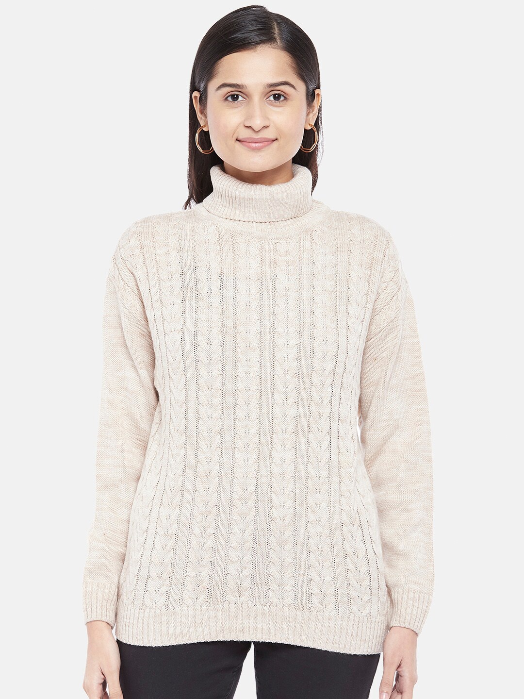 

Honey by Pantaloons Women Beige Acrylic Pullover