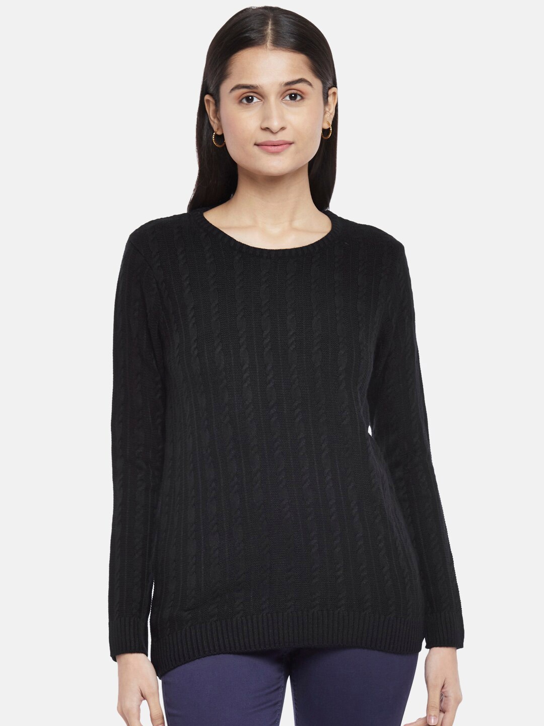 

Honey by Pantaloons Women Black Acrylic Pullover