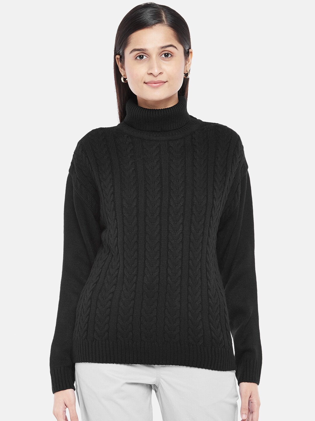 

Honey by Pantaloons Women Black Acrylic Pullover