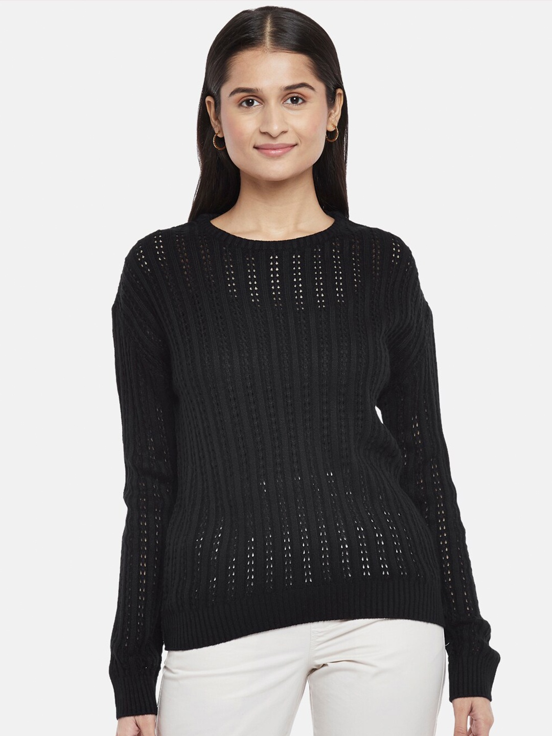 

Honey by Pantaloons Women Black Acrylic Pullover