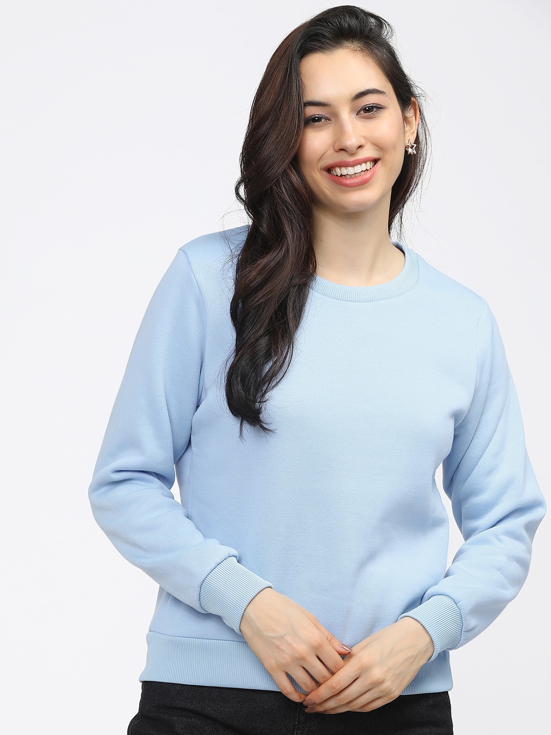 

Tokyo Talkies Women Blue Sweatshirt