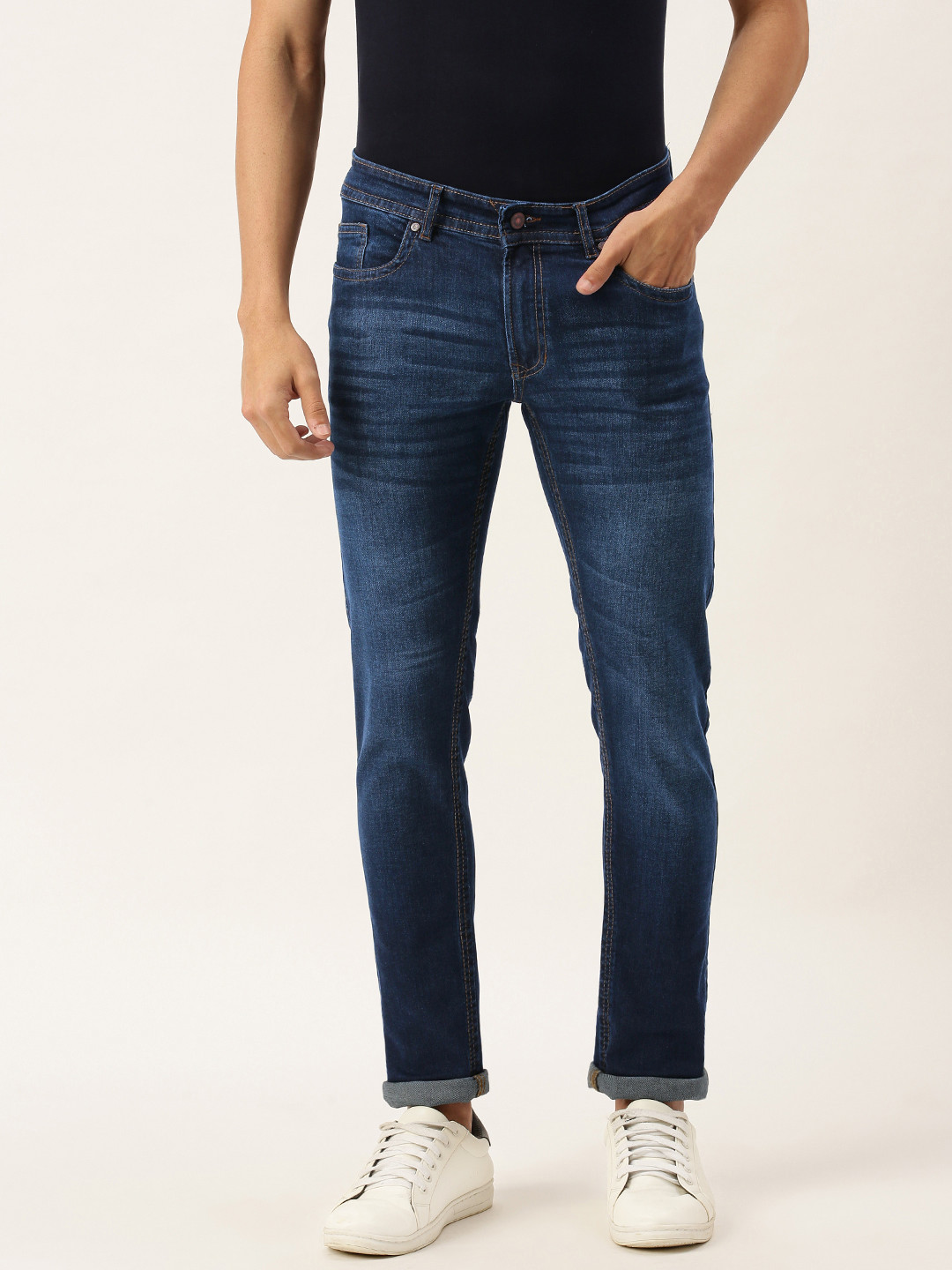 

PETER ENGLAND UNIVERSITY Men Blue Slim Fit Light Fade Stretchable Jeans