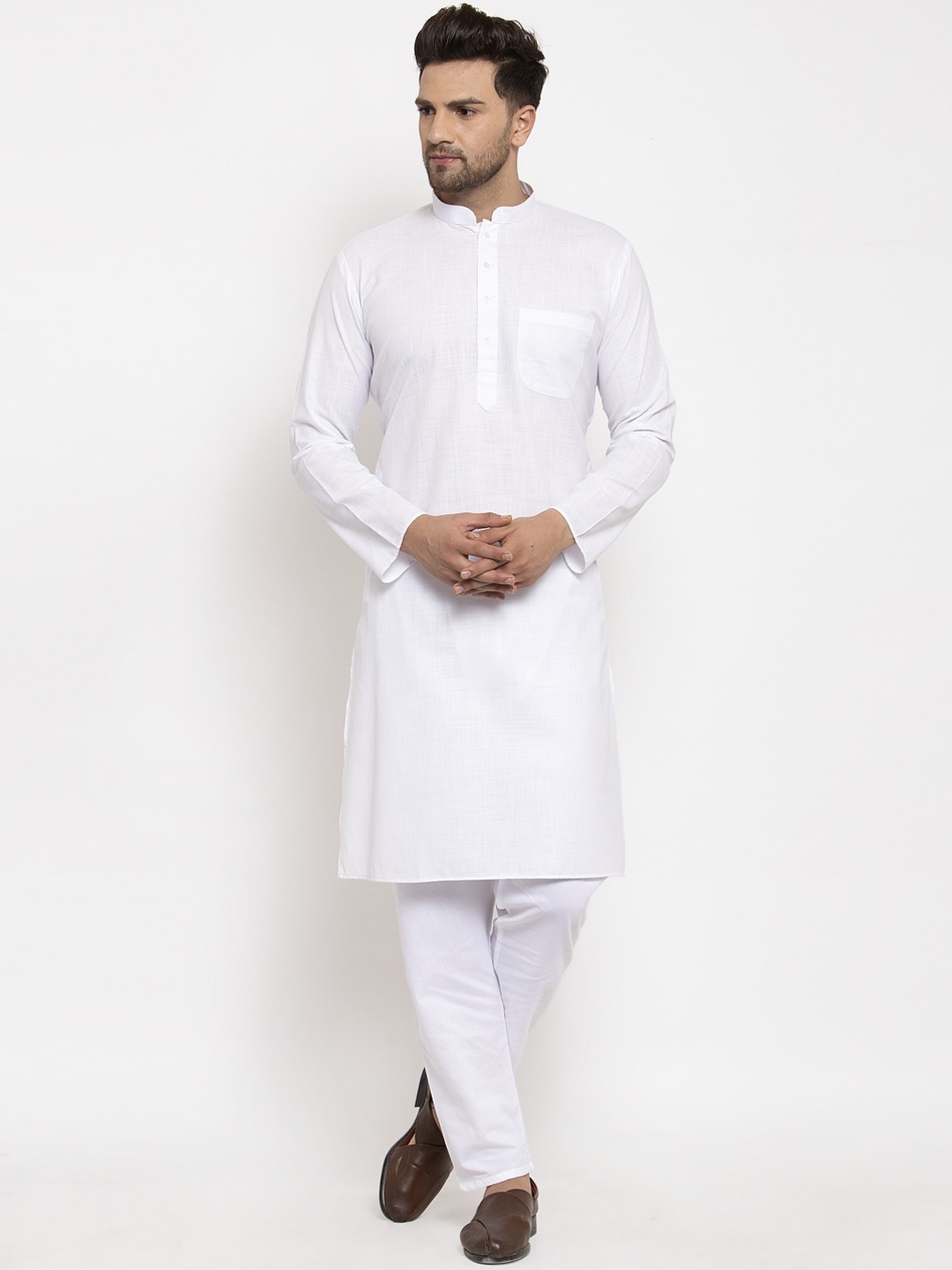 

GRACIT Men White Regular Kurta with Pyjamas