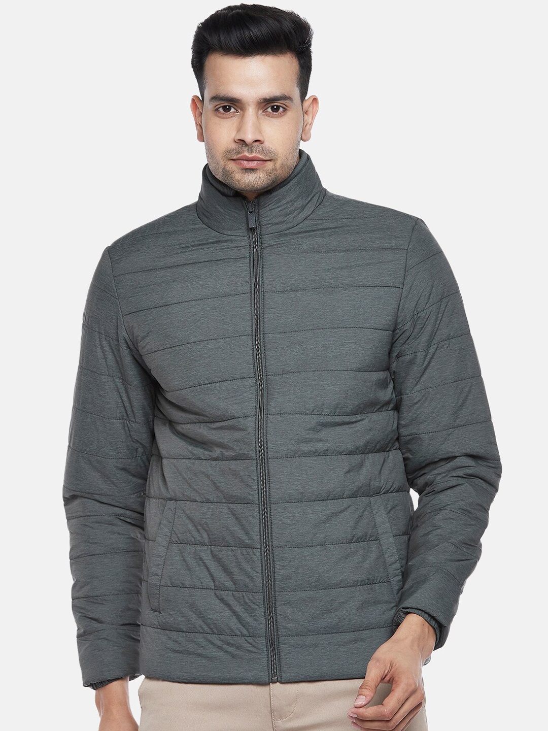

BYFORD by Pantaloons Men Olive Green Padded Jacket