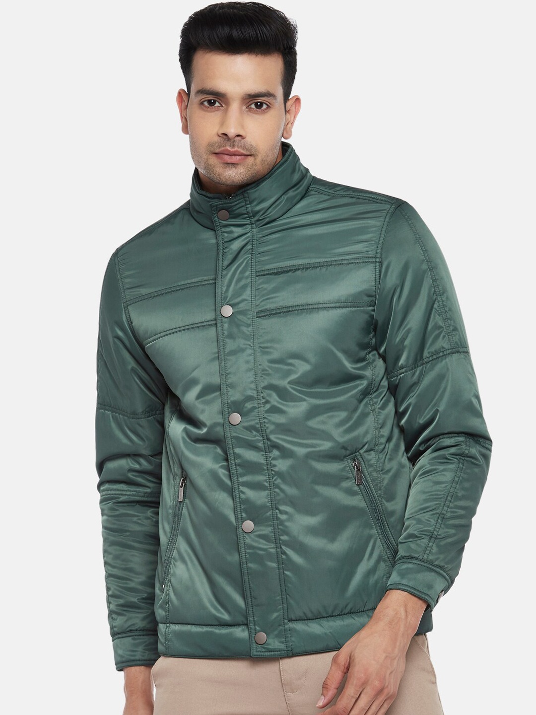 

BYFORD by Pantaloons Men Green Sporty Jacket