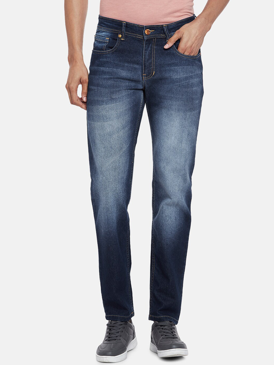 

People Men Blue Slim Fit Heavy Fade Jeans