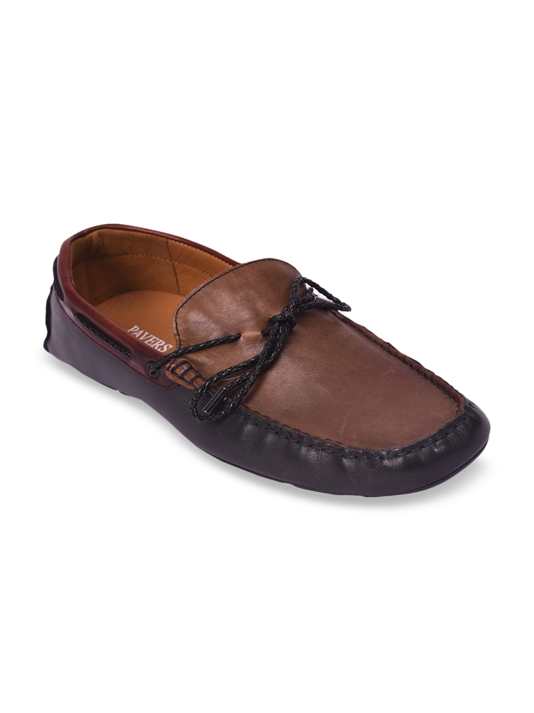 

Pavers England Men Tan Leather Loafers