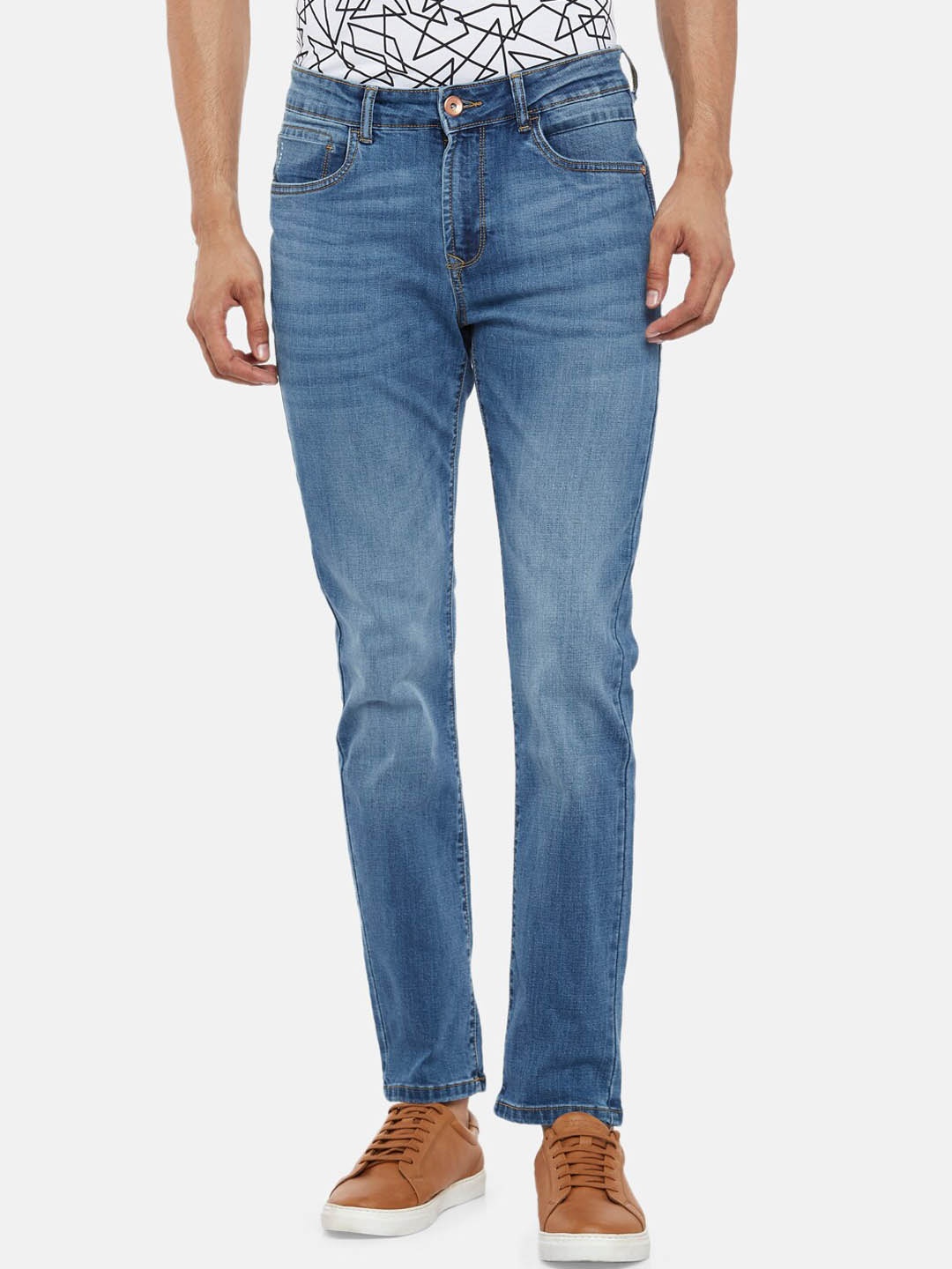 

SF JEANS by Pantaloons Men Blue Slim Fit Heavy Fade Jeans