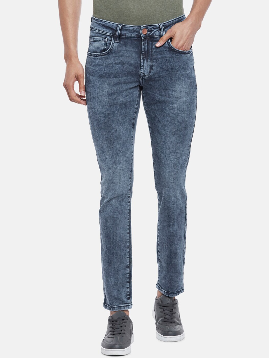 

SF JEANS by Pantaloons Men Blue Slim Fit Heavy Fade Jeans