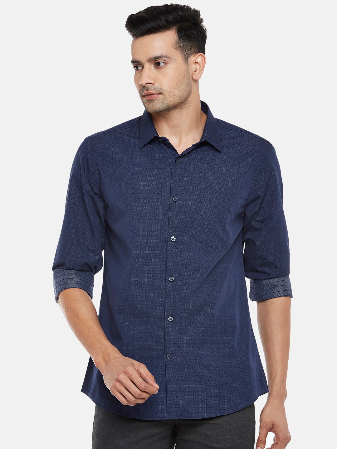 

BYFORD by Pantaloons Men Blue Slim Fit Opaque Formal Shirt