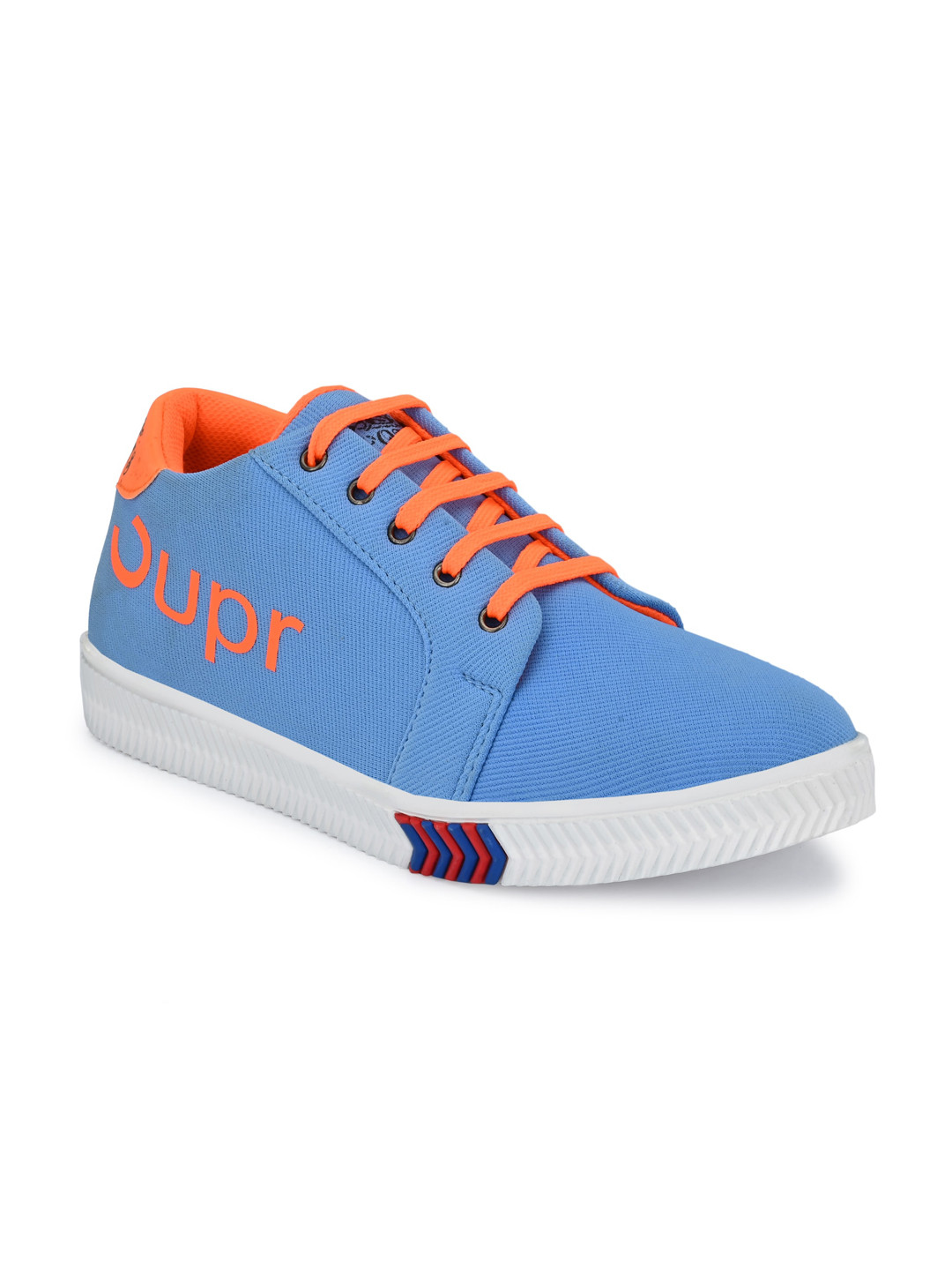 

Azzaro Black Men Blue & Orange Solid Sneakers