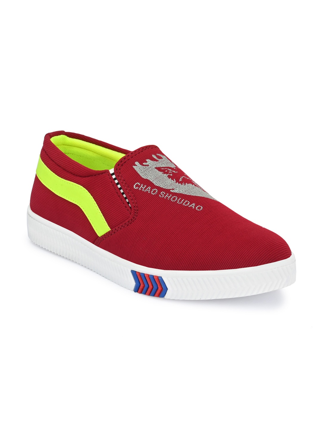 

Azzaro Black Men Red Printed Slip-On Sneakers