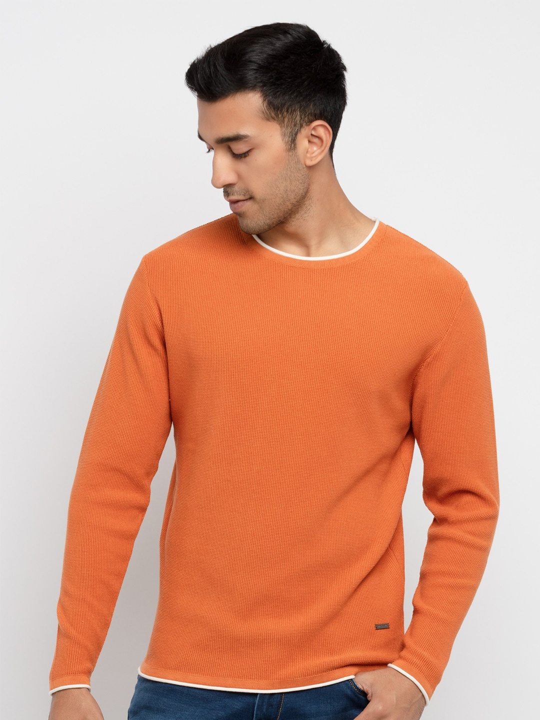 

Status Quo Men Rust & White Pullover