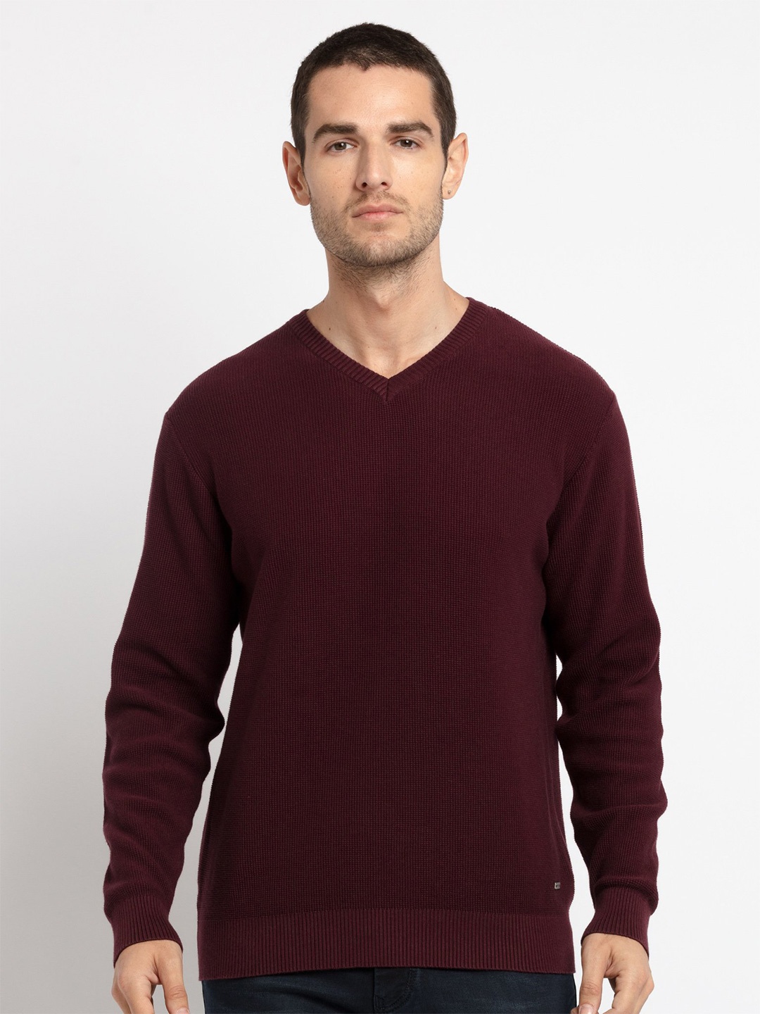 

Status Quo Men Maroon Acrylic Pullover