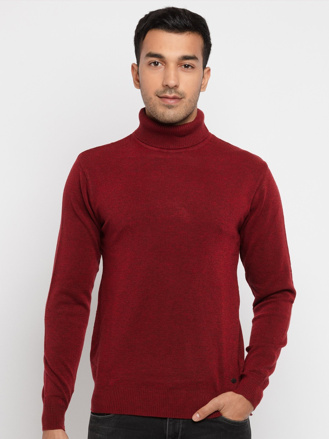 

Status Quo Men Maroon Acrylic Pullover