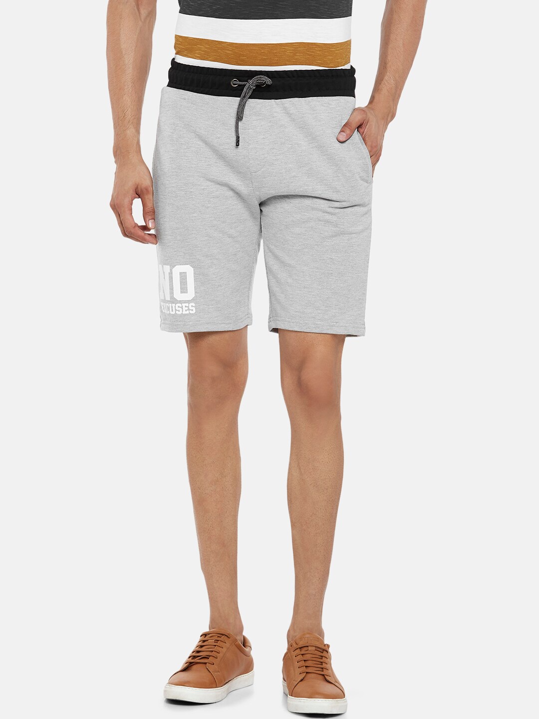 

People Men Grey Regular Shorts