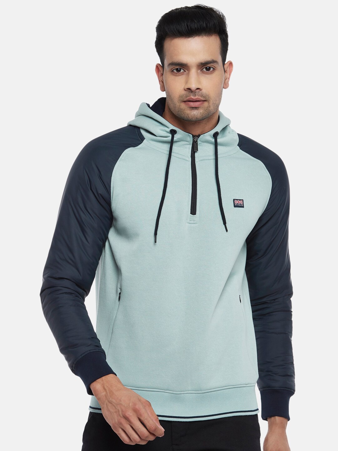 

BYFORD by Pantaloons Men Green Colourblocked Sweatshirt