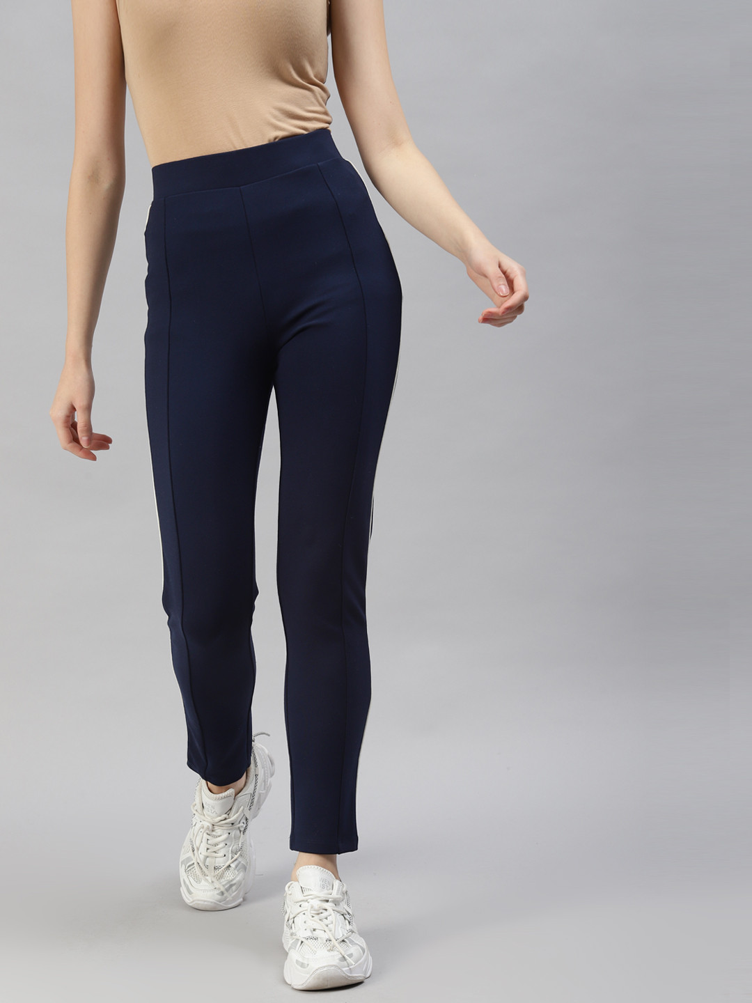 

Marks & Spencer Women Navy Blue Trousers
