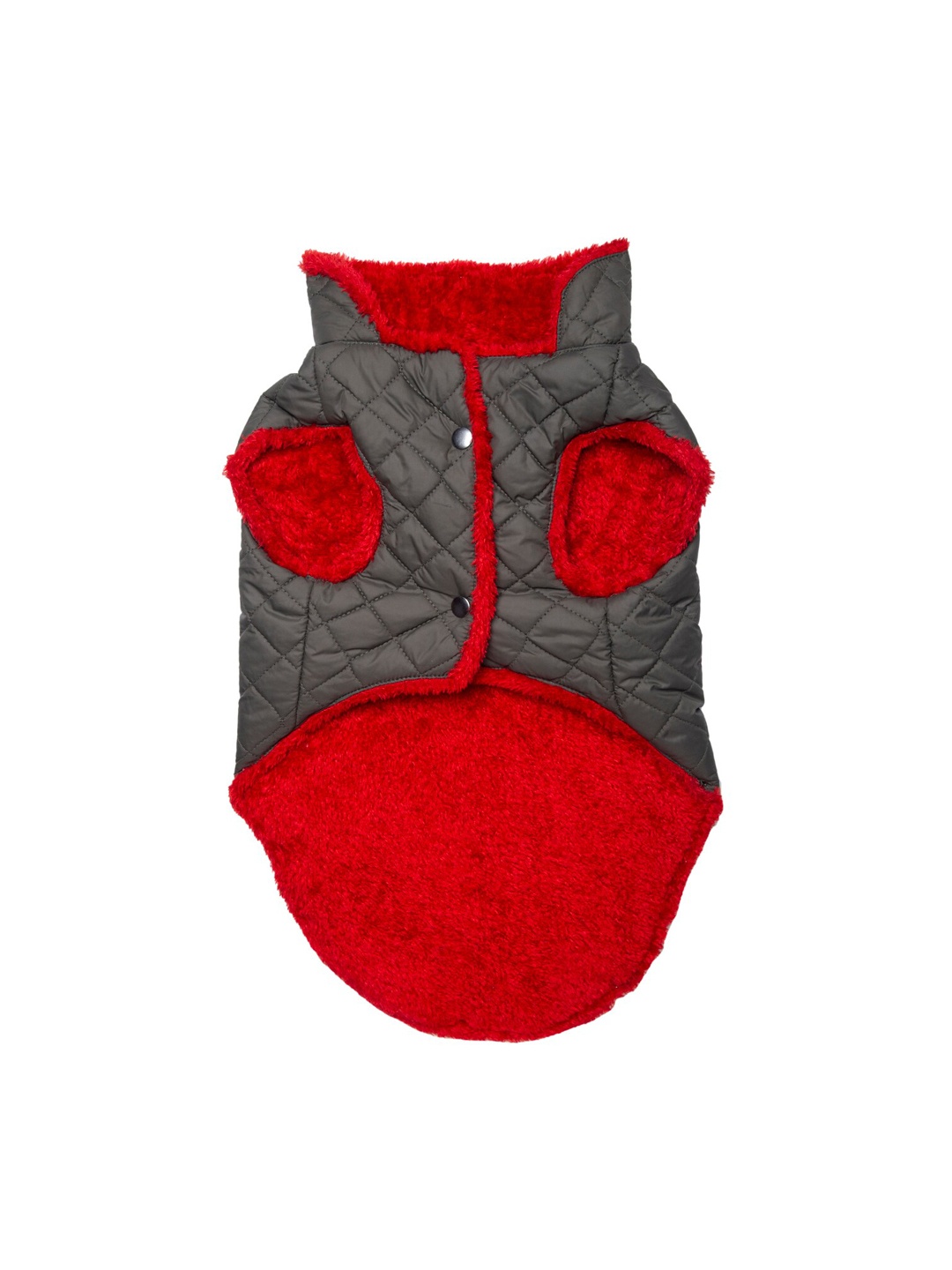 

Lulala Olive-Green & Red Solid Dog Vest Winter Jacket