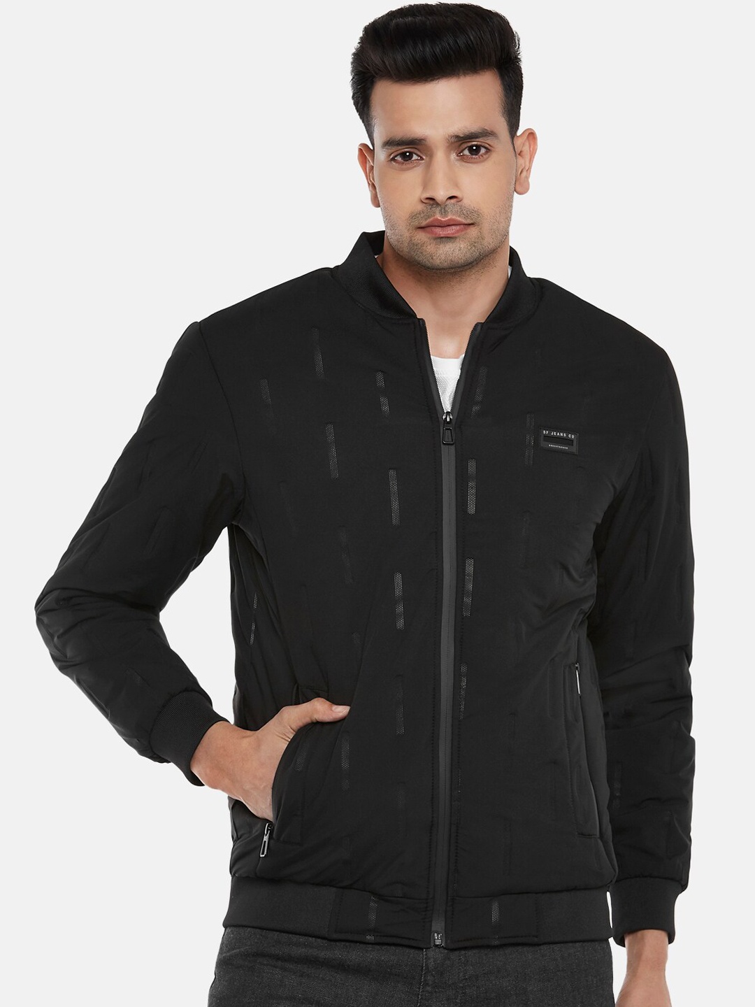 

SF JEANS by Pantaloons Men Black Tailored Jacket