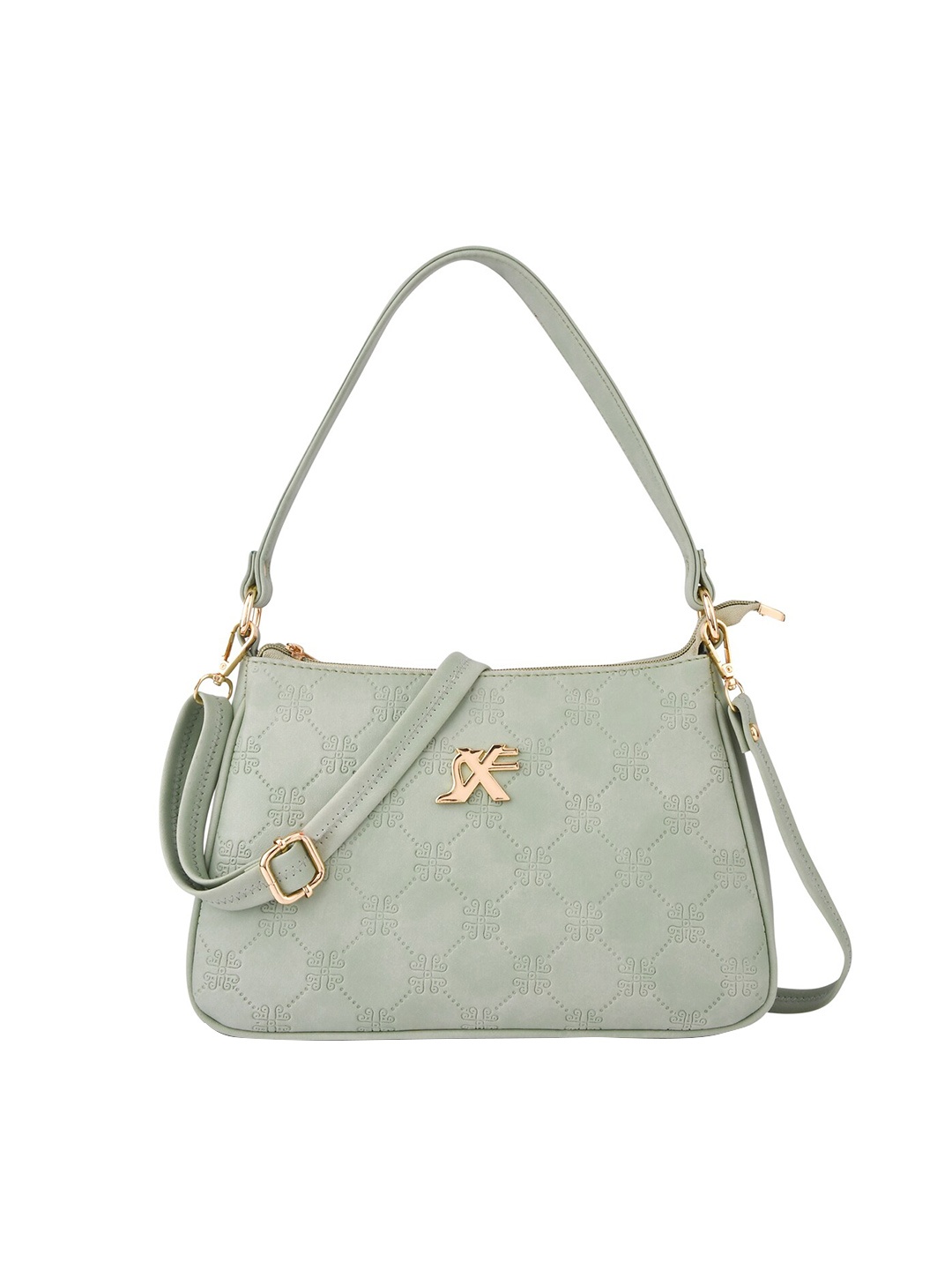 

SXF SPEED X FASHION Green Structured Shoulder Bag