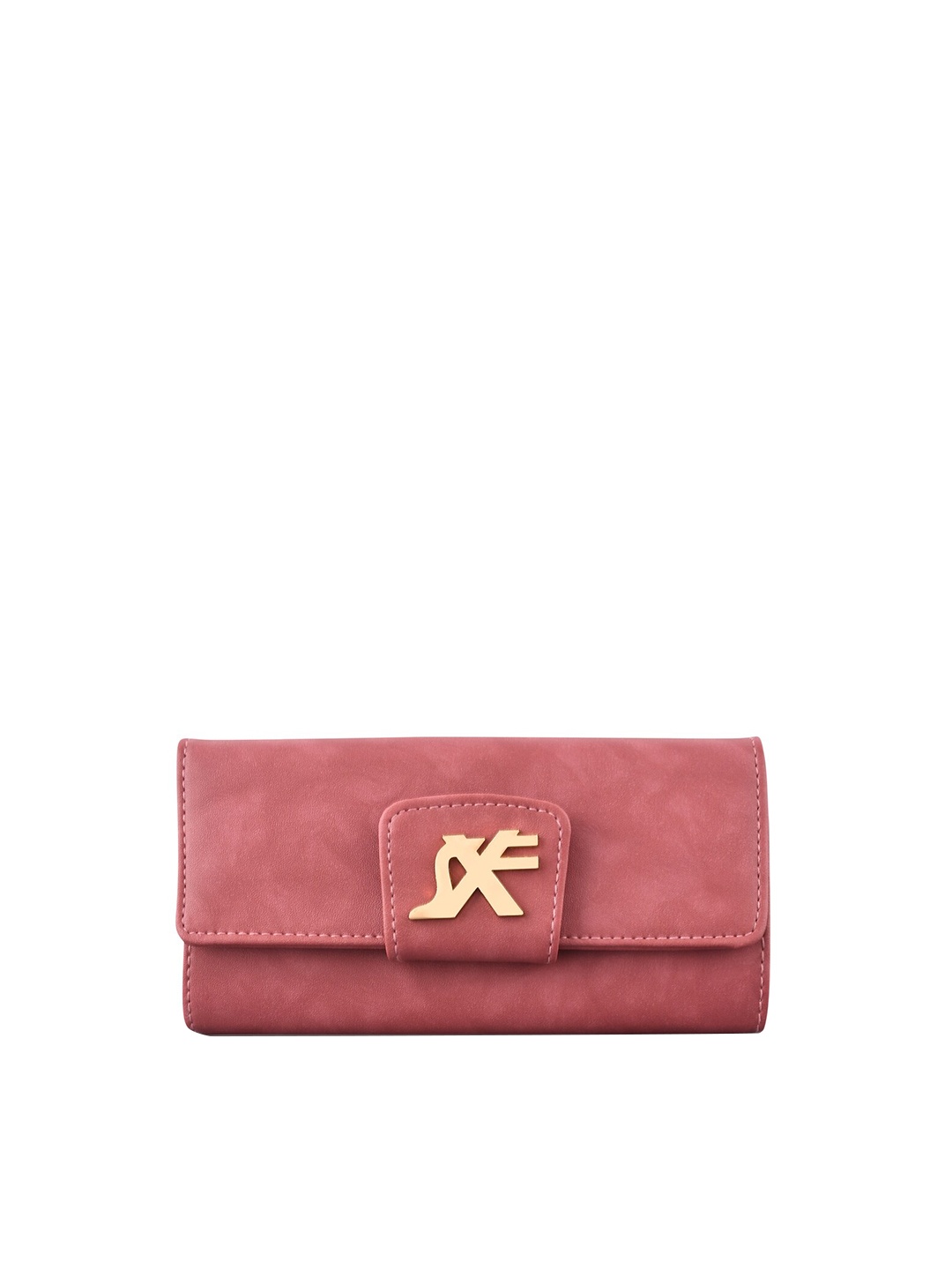 

SXF SPEED X FASHION Pink & Gold-Toned Purse Clutch