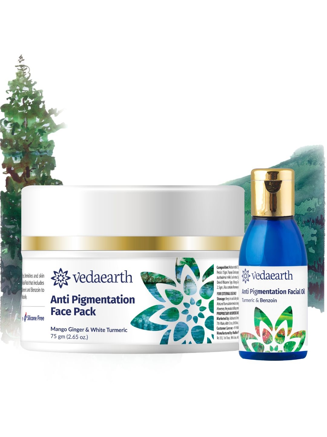 

VEDAEARTH Anti Pigmentation Skin Care Gift Set, Blue