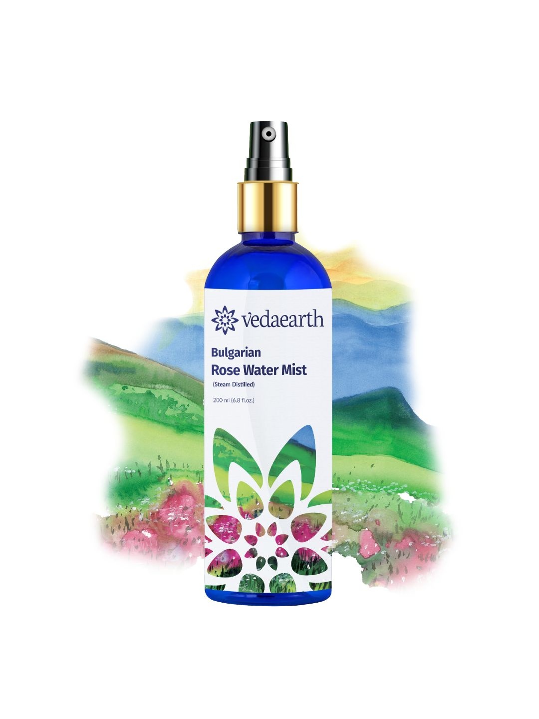 

VEDAEARTH Unisex Rose Water Face Mist 200ml, Blue
