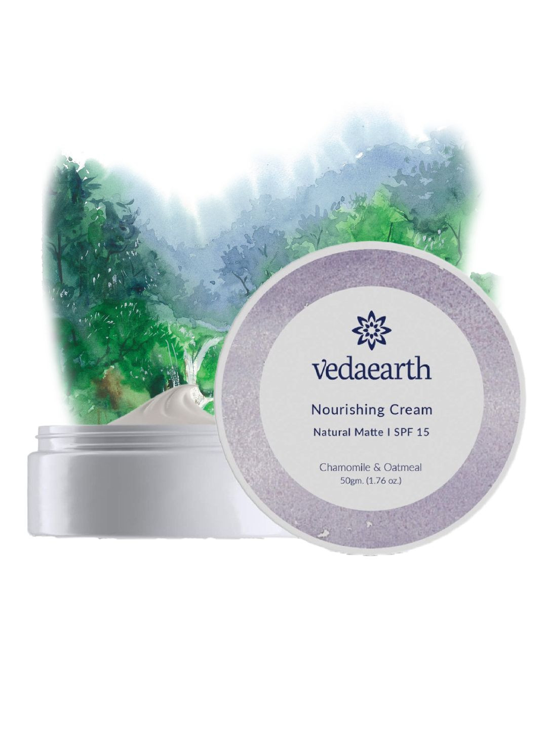 

VEDAEARTH Anti-Pollution Natural Matte Nourishing Face Cream, Blue